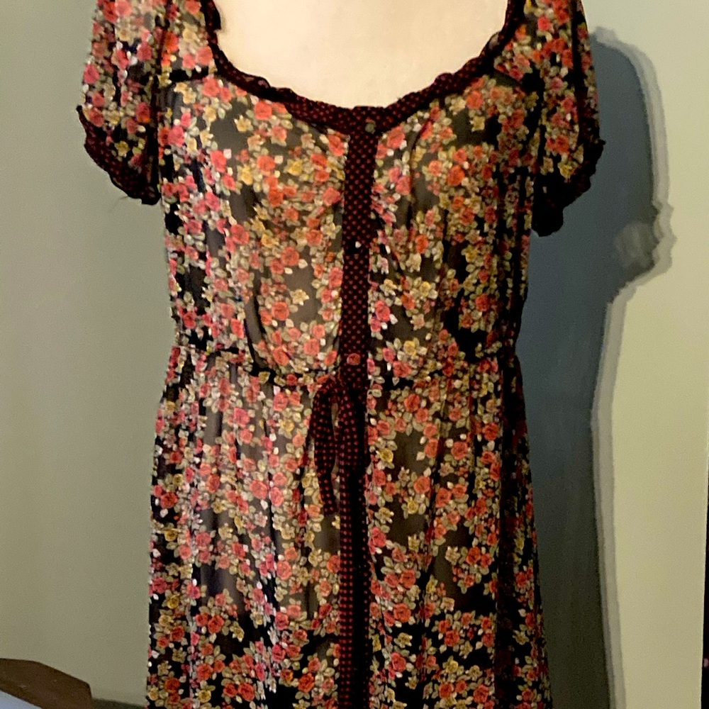 Peppermint sheer floral dress